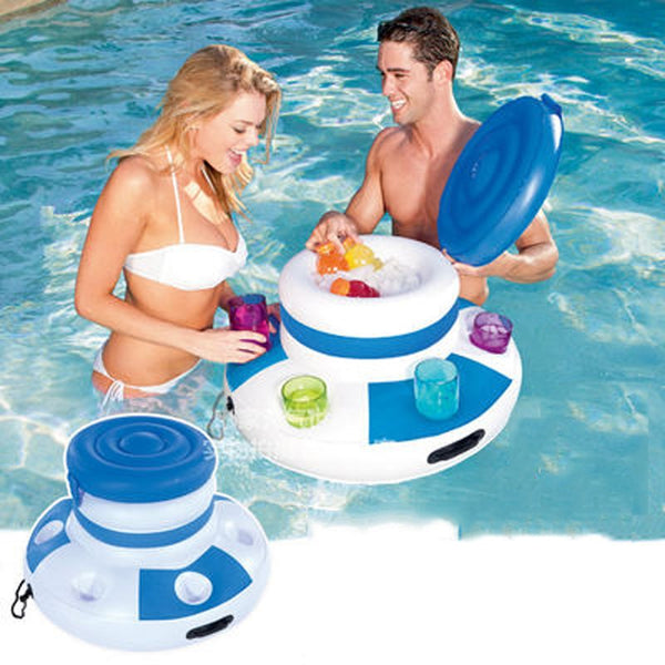 Inflatable Ice Bucket with Drink Holders