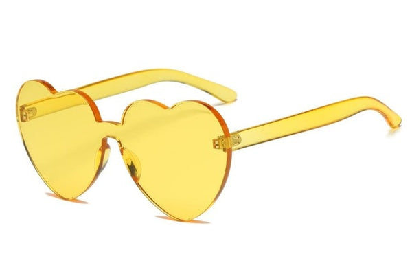 Retro Heart Rimless Sunglasses