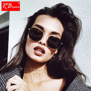 RBRARE Metal Square Small Frame Sunglasses