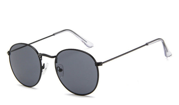 Ovalized Metal Framed Sunglasses