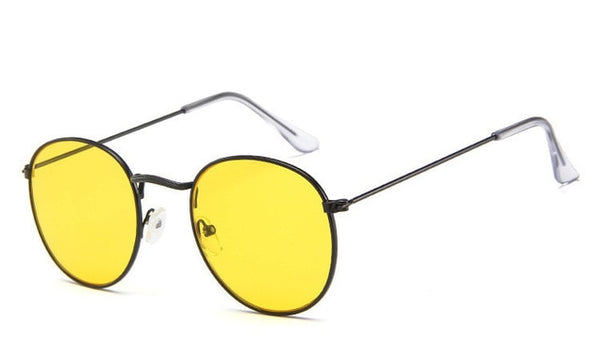 Ovalized Metal Framed Sunglasses