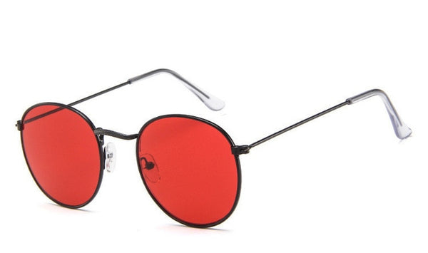 Ovalized Metal Framed Sunglasses