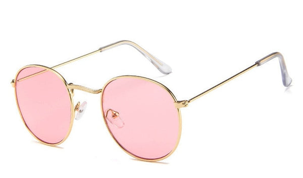 Ovalized Metal Framed Sunglasses