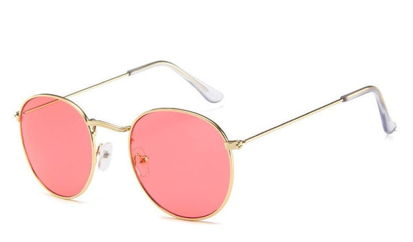 Ovalized Metal Framed Sunglasses