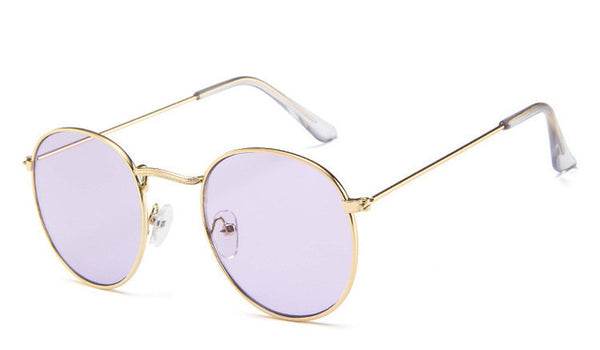 Ovalized Metal Framed Sunglasses