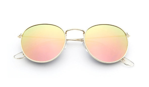 Ovalized Metal Framed Sunglasses