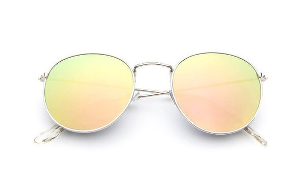 Ovalized Metal Framed Sunglasses