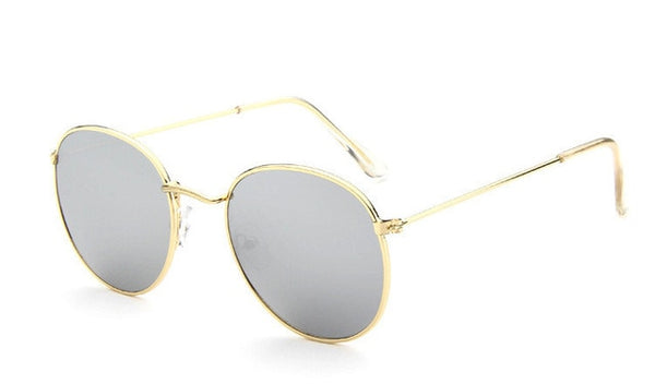 Ovalized Metal Framed Sunglasses