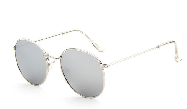 Ovalized Metal Framed Sunglasses