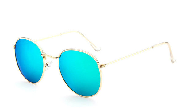 Ovalized Metal Framed Sunglasses