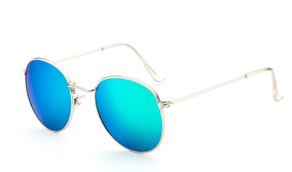 Ovalized Metal Framed Sunglasses